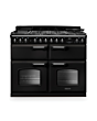 Rangemaster CLDLB110DFPCBL/CM1 Classic Deluxe 110 Dual Fuel Range Cooker - Charcoal Black - A Rated