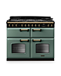 Rangemaster CLDLB110DFPMGR/AB1 Classic Deluxe 110 Dual Fuel Range Cooker - Mineral Green - A Rated