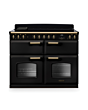 Rangemaster CLDLB110EIPCBL/AB1 Classic Deluxe 110 Induction Range Cooker - Charcoal Black - A Rated
