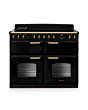 Rangemaster CLDLB110EIPGBL/AB1 Classic Deluxe 110 Induction Range Cooker - Gloss Black - A Rated