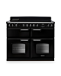 Rangemaster CLDLB110EIPGBL/CM1 Classic Deluxe 110 Induction Range Cooker - Gloss Black - A Rated