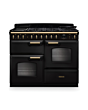 Rangemaster CLDLO110DFPCBL/AB1 Classic Deluxe 110 Dual Fuel Range Cooker - Charcoal Black - A Rated