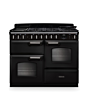 Rangemaster CLDLO110DFPCBL/CM1 Classic Deluxe 110 Dual Fuel Range Cooker - Charcoal Black - A Rated