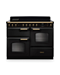 Rangemaster CLDLO110EIPCBL/AB1 Classic Deluxe 110 Induction Range Cooker - Charcoal Black - A Rated