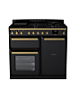 Rangemaster ESDL100DFPGBL/AB1 Estel Deluxe 100 Dual Fuel Range Cooker - Gloss Black - A Rated