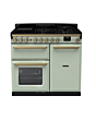 Rangemaster ESDL100DFPMNT/AB1 Estel Deluxe 100 Dual Fuel Range Cooker - Mint - A Rated