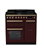 Rangemaster ESDL90DFPBOR/AB1 Estel Deluxe 90 Dual Fuel Range Cooker - Bordeaux - A Rated
