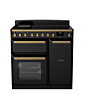 Rangemaster ESDL90EIPGBL/AB1 Estel Deluxe 90 Induction Range Cooker - Gloss Black - A Rated