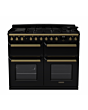 Rangemaster ESDLB110DFPGBL/AB1 Estel Deluxe 110 Dual Fuel Range Cooker - Gloss Black - A Rated