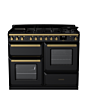 Rangemaster ESDLO110DFPGBL/AB1 Estel Deluxe 110 Dual Fuel Range Cooker - Gloss Black - A Rated