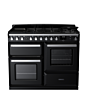 Rangemaster ESDLO110DFPGBL/CM1 Estel Deluxe 110 Dual Fuel Range Cooker - Gloss Black - A Rated