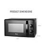 Swan SM4420BLK 20L 700W Manual Microwave - Black
