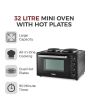 Tower T14044 32 Litre Mini Oven with Hot Plates - Black