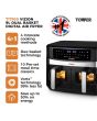 Tower T17100 Vortx Vizion 9LT Dual Basket Air Fryer Digital Black