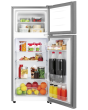 Fridgemaster MTM48120ES 48cm x 118cm top mount static fridge freezer silver