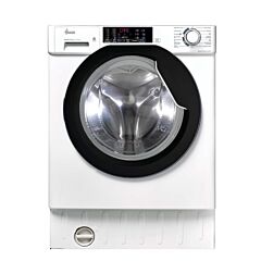 Hoover HBDS 4854DMB5-80 Integrated 8+5kg Washer Dryer - 1400 rpm - A/D Energy Rating - White with Black Door