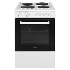 Statesman SE060SPW 4-Zone 60cm Solid Plate Single Cavity Electric Cooker - White