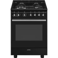 Smeg CX61GMBL 60Cm Concet Dual Fuel Cooker - Black