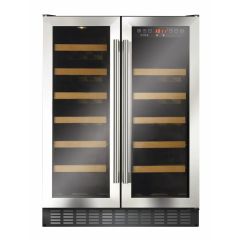 CDA FWC624SS 60cm Freestanding Undercounter Double Door Wine Cooler