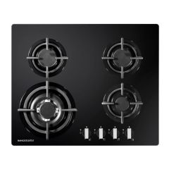 Rangemaster RMB60HPECGL/ 60cm 4 Zone Ceramic Hob Black Glass