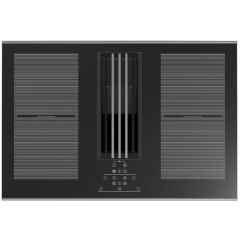 Cata ICONFXP75DDG 77cm Induction Hob With Downdraft - Black Glass with gun metal finish , 4 cooking 