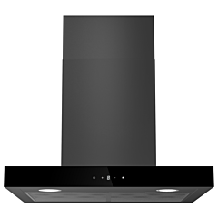 Cata UBSBOX60BK 60cm Box Hood Black Black Glass Control Panel 3 Fan Speeds Boost Touch Control with 