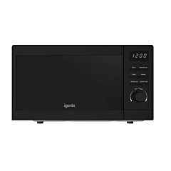 Igenix IGMS02080B Digital Microwave, 20 Litre, 5 Power Settings, 800W, Black