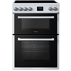 Teknix TKED64W/2 Double Oven, Fanned Main Oven, Clock, Oven Light W600mm