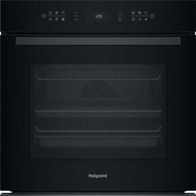 Hotpoint HOI68PT1SBUKC Class 6 60cm Built-In Single Pyrolytic Oven with ActiveMultiflow and Air Fry - Black