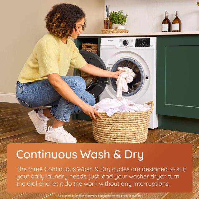 Hotpoint HBD1781GANTISTAINUK 10kg Wash 7kg Dry 1400rpm AntiStain Washer Dryer - Graphite