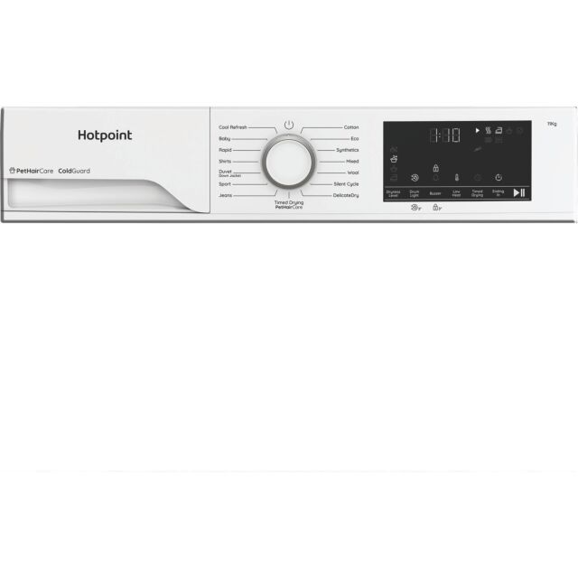 Hotpoint CHD113MWWUK Freestanding 11kg Heat Pump Tumble Dryer with PetHairCare - White