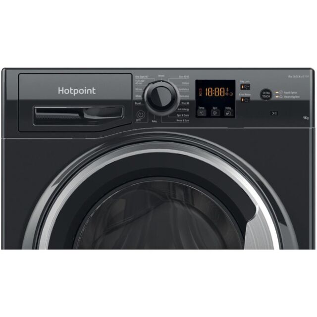 Hotpoint NSWF 946 BS UK Anti-Stain 8kg 1400rpm Washing Machine - Black