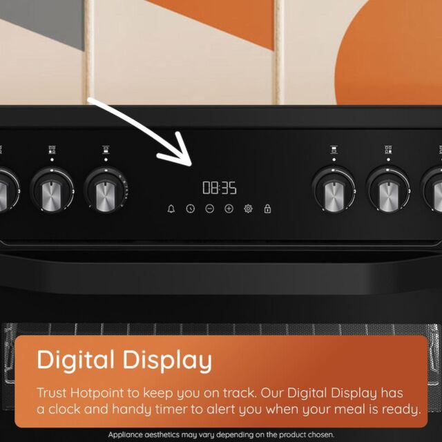 Hotpoint HDE6IDC2X Freestanding 60cm Induction Double Cooker - Inox