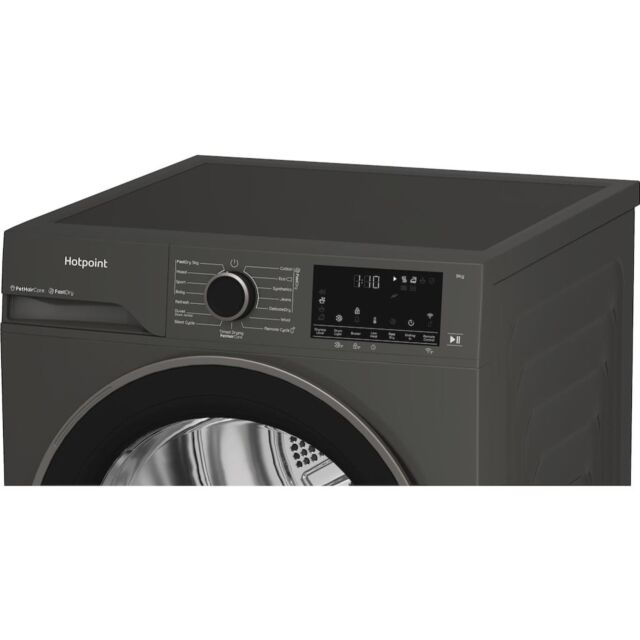 Hotpoint CHD94MGBSUK Fabric Care 9kg Heat Pump Tumble Dryer with HomeWhiz