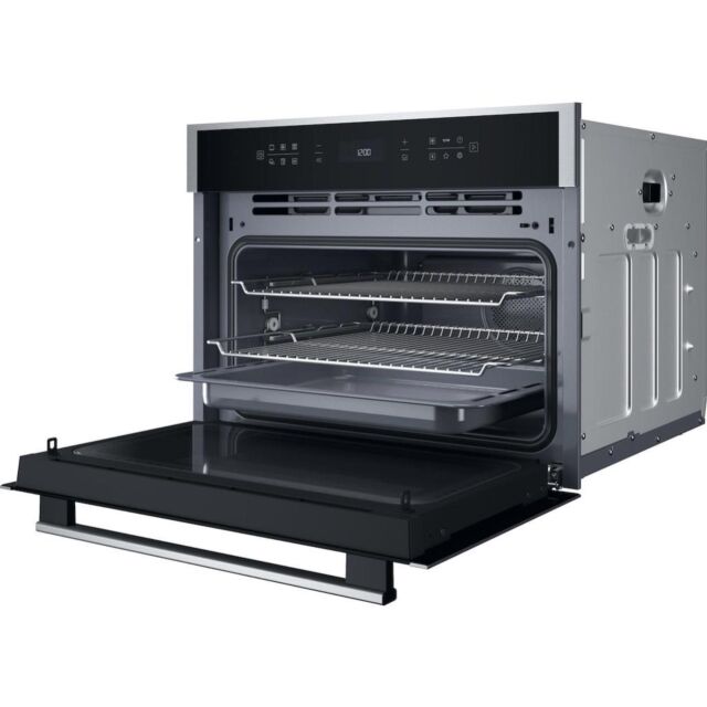Hotpoint HCW6O7HTSXUKC Class 6 45cm Built-In Compact Oven with Microwave - Stainless Steel