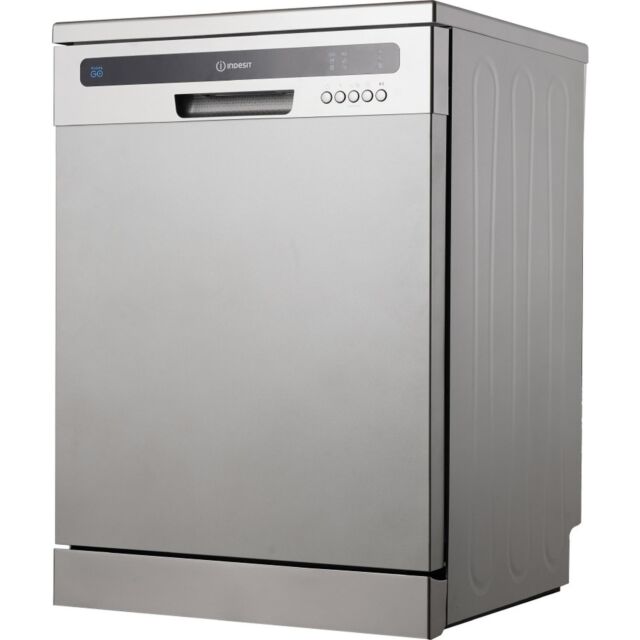 Indesit IN2FE13CNO7SUK 13 Place Setting Push&Go Freestanding Full Size Dishwasher - Silver