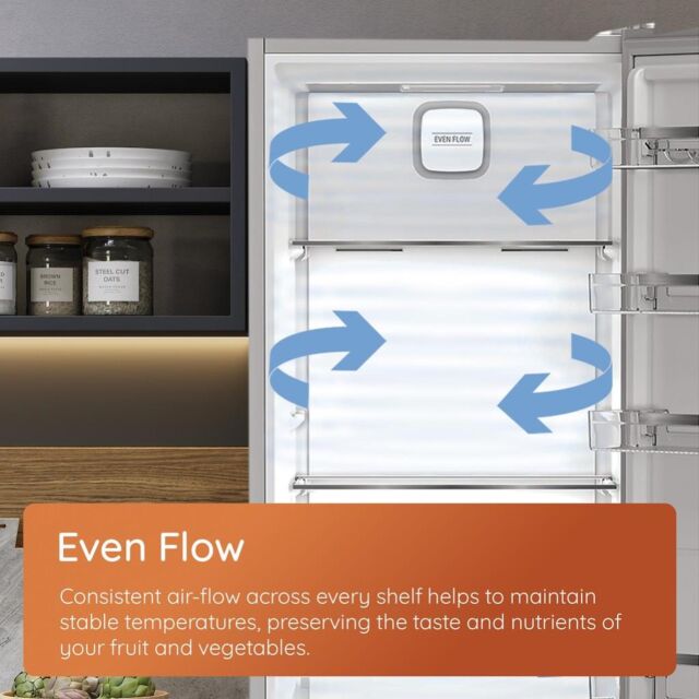 Hotpoint HPK26363WXP4UK Freestanding Dual No Frost 60/40 Fridge Freezer with Even Flow