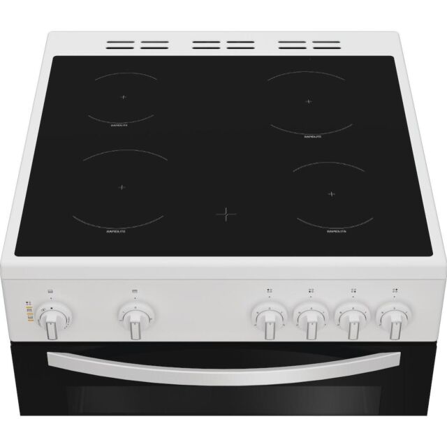 Indesit ITE6VMW Freestanding 60cm Electric Cooker with Ceramic Hob