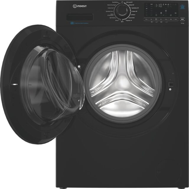 Indesit IDP9646BPUSHGOUK 9kg Wash 6kg Dry Push&Go Washer Dryer with Steam - Black