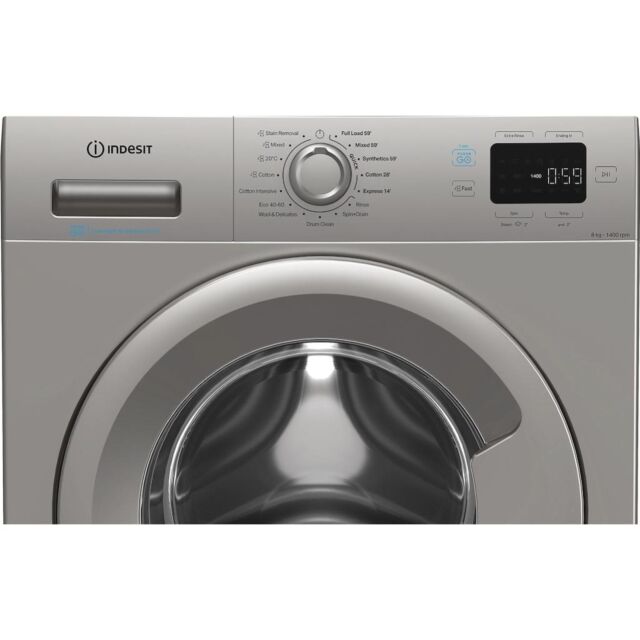 Indesit Push&Go IP 846S PUSH&GO UK 8kg Washing Machine - Silver