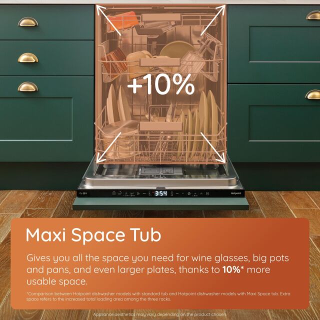 Hotpoint H5PC15M6UK 60cm Semi-Integrated Dishwasher - Stainless Steel