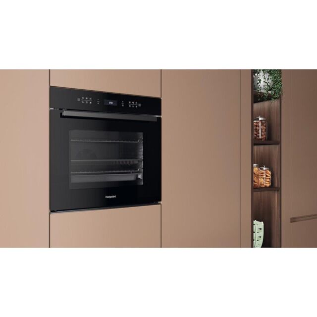 Hotpoint HOI68PT1SBUKC Class 6 60cm Built-In Single Pyrolytic Oven with ActiveMultiflow and Air Fry - Black