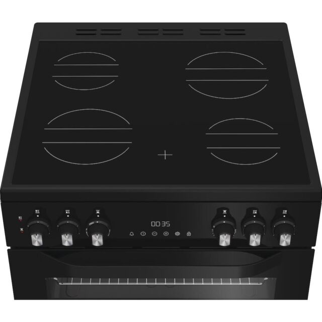 Hotpoint HDE6VDC2B1 60cm Double Oven Electric Cooker with Ceramic Hob