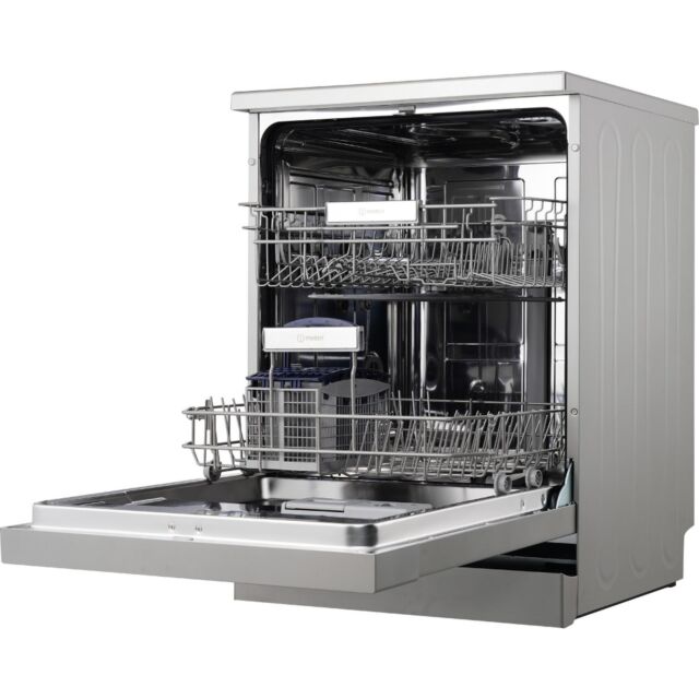 Indesit IN2FE13CNO7SUK 13 Place Setting Push&Go Freestanding Full Size Dishwasher - Silver
