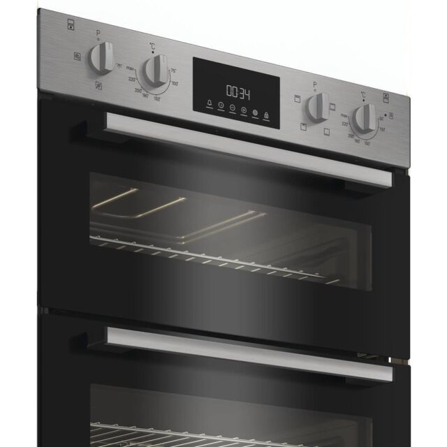 Indesit DUI10DIX Built-In Double Oven - Inox