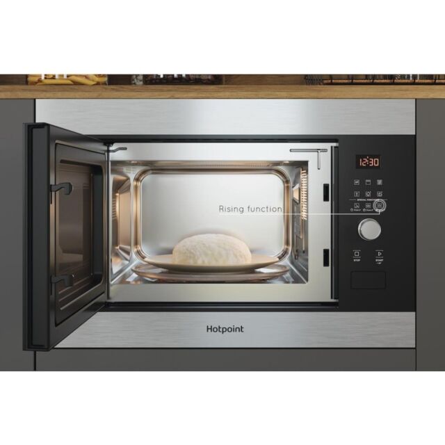 Hotpoint MF25G IX H Built-In Compact Microwave Oven - Inox