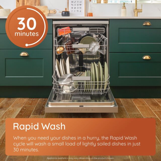 Hotpoint HP2FD10CS90WUK 10 Place Setting Freestanding Slimline Dishwasher with Rapid Wash - White