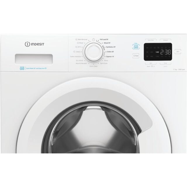 Indesit IP1146PUSHGOUK Freestanding 11kg 1400rpm Push&Go Washing Machine - White