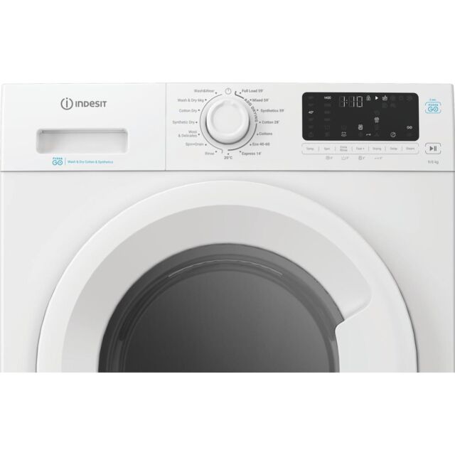 Indesit IDP9646PUSHGOUK 9kg Wash 6kg Dry Push&Go Washer Dryer with Steam - White