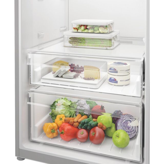 Indesit MLINS1411SEUK 367L Freestanding Low Frost Tall Larder Fridge - Silver